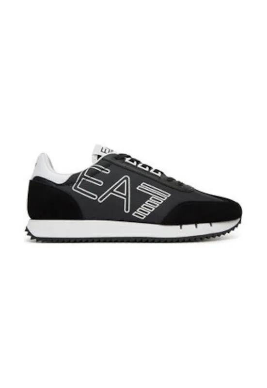 Tenisi barbati - Emporio Armani piele naturala - negru -