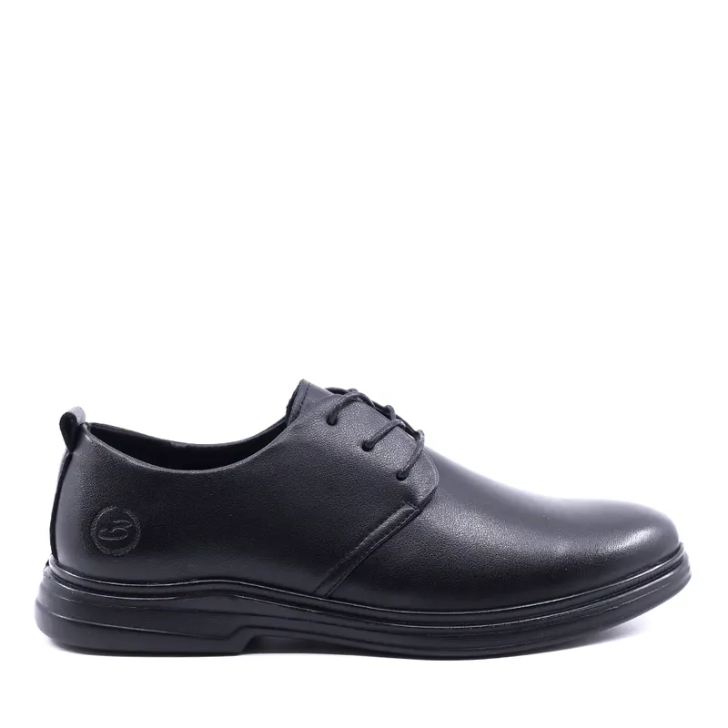 Pantofi bărbați negri din piele cu talpă flexibilă 3851BP795N