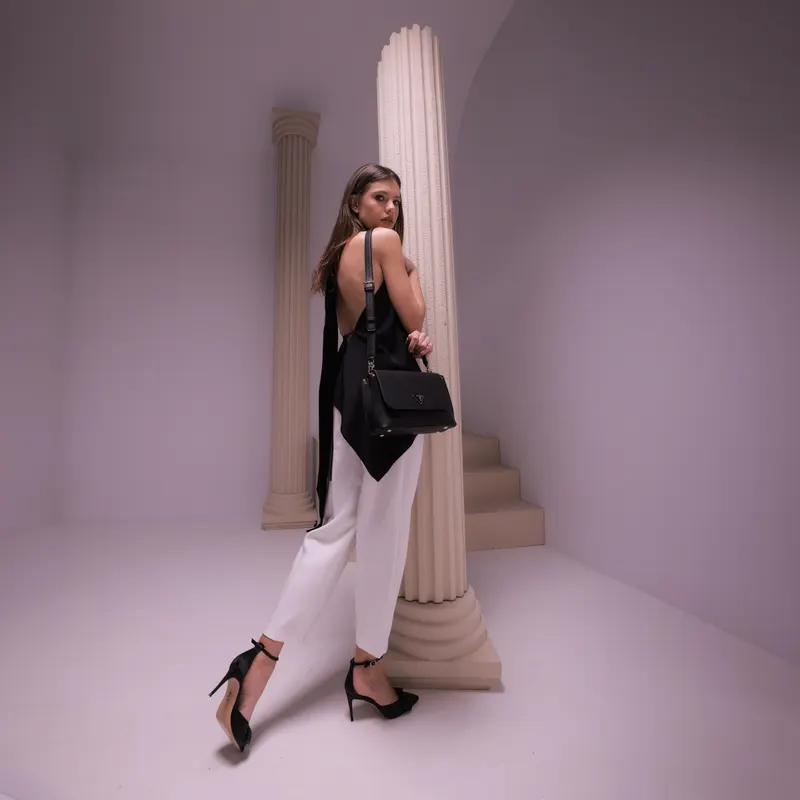 Pantofi stiletto D'Orsay femei Steve Madden Lastdance negri cu ștrasuri 1461DDLASTDANCEN — imaginea 2