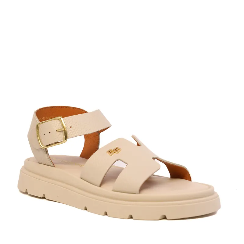Sandale femei Enzo Bertini bej din piele 2809DS16359BE — imaginea 2
