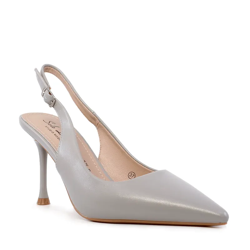 Pantofi stiletto slingback femei Solo Donna gri 1161DD7120GR — imaginea 2