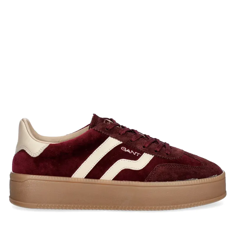 Sneakers femei Gant linia Cuzmani bordo din piele și textil 1742DP538354VBO