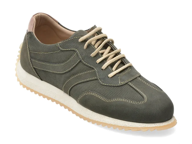 Pantofi sport gri, G202, din nabuc