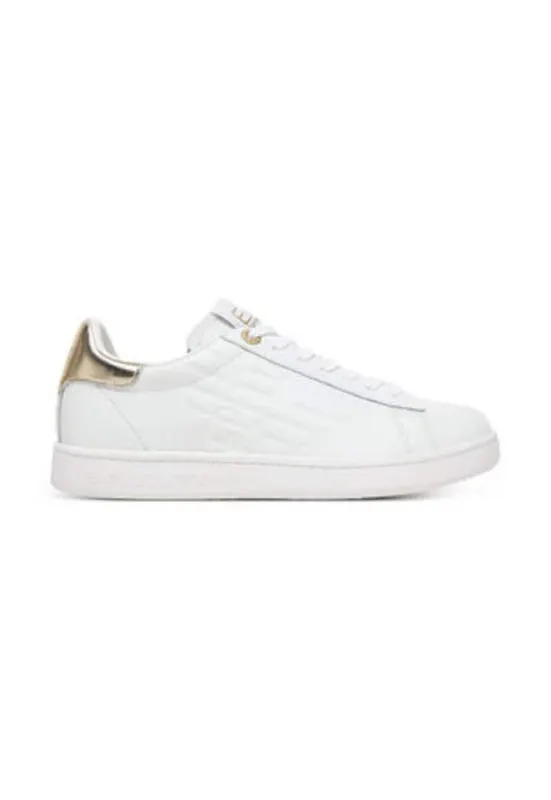 Tenisi dama 305577092 - Emporio Armani Piele naturala - Alb