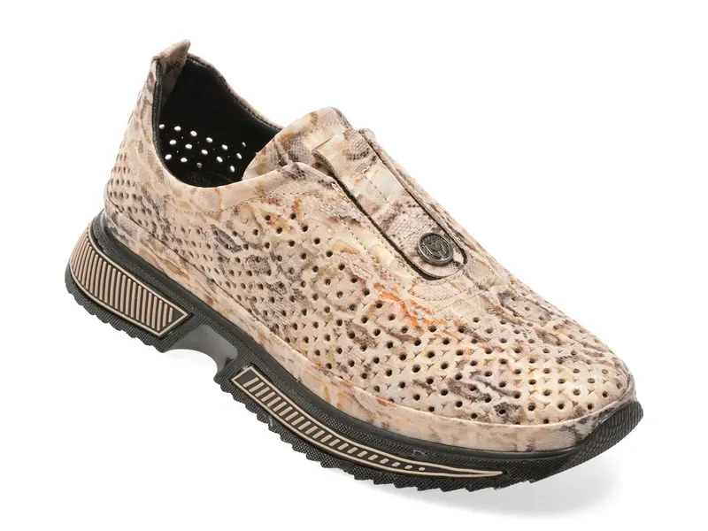 Pantofi IMAGE gri, 251YZ77, din piele naturala
