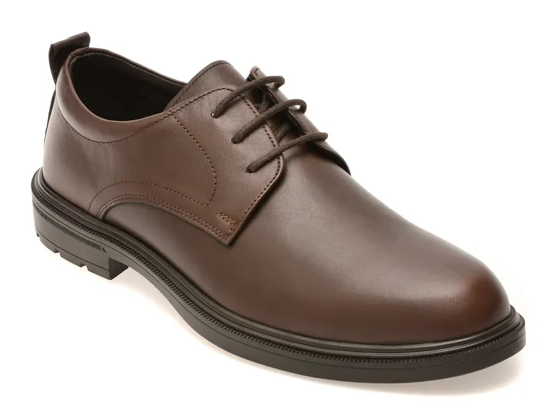 Pantofi eleganti maro, A60, din piele naturala