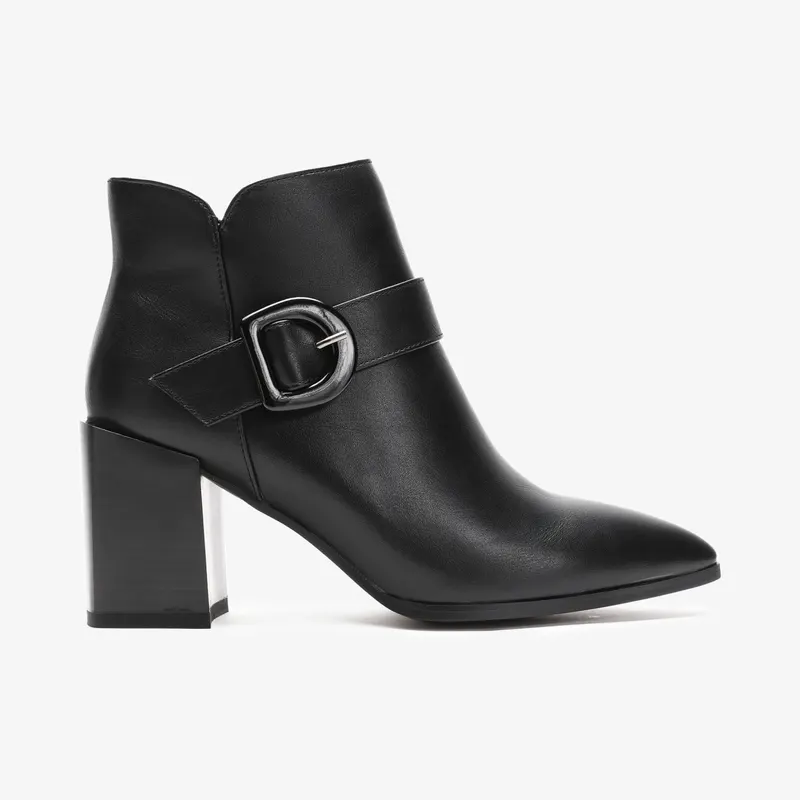 Botine dama din Piele Ecologica CRL0660 Negru