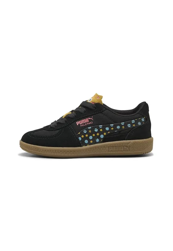 Pantofi sport cu insertii din piele intoarsa Palerno Moody Cat - Negru/Roz/Albastru