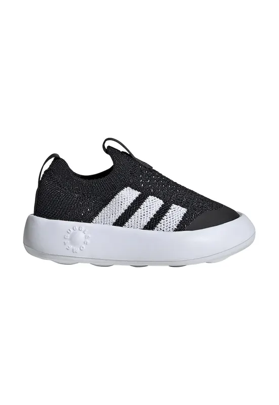 Pantofi sport BubbleComfy slip-on din material textil - Alb/Negru