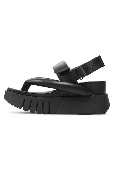 Sandale dama - DELTA TONG - Piele naturala - Negru