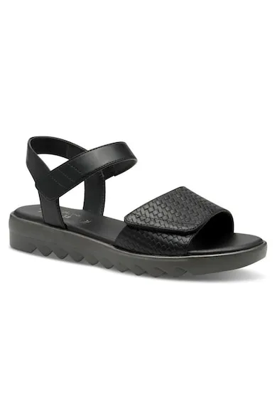 Jana Sandale negre de damă Jana cu velcro 28265-42-001 07579