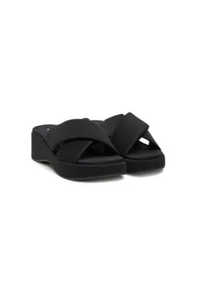 Slapi dama - 15341359 - Piele ecologica - Negru