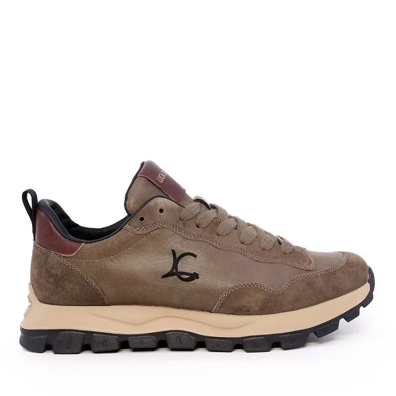 Sneakers bărbați Luca di Gioia kaki din piele 3910BP033VTA