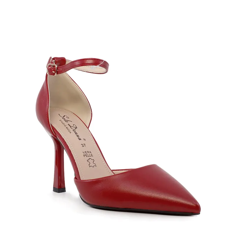 Pantofi stiletto decupați femei Solo Donna roșu 1161DD0011R — imaginea 2