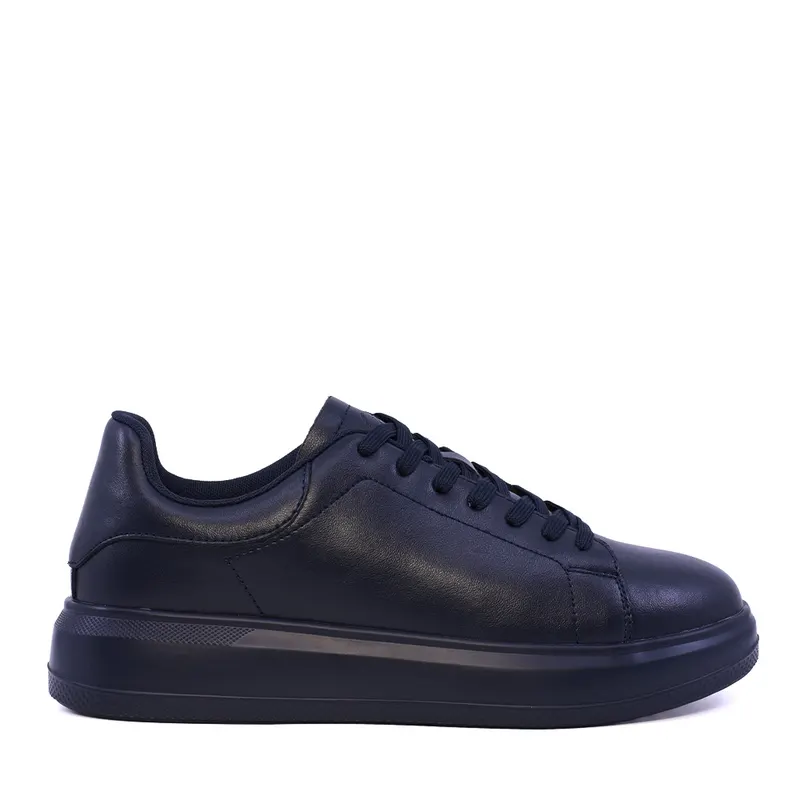 Sneakers bărbați negri din piele 1532BP1110N