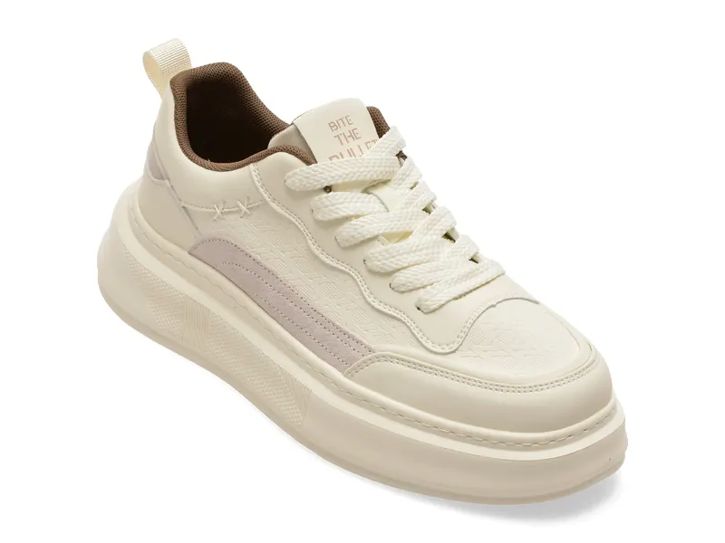 Pantofi sport BITE THE BULLET albi, 9025, din piele ecologica