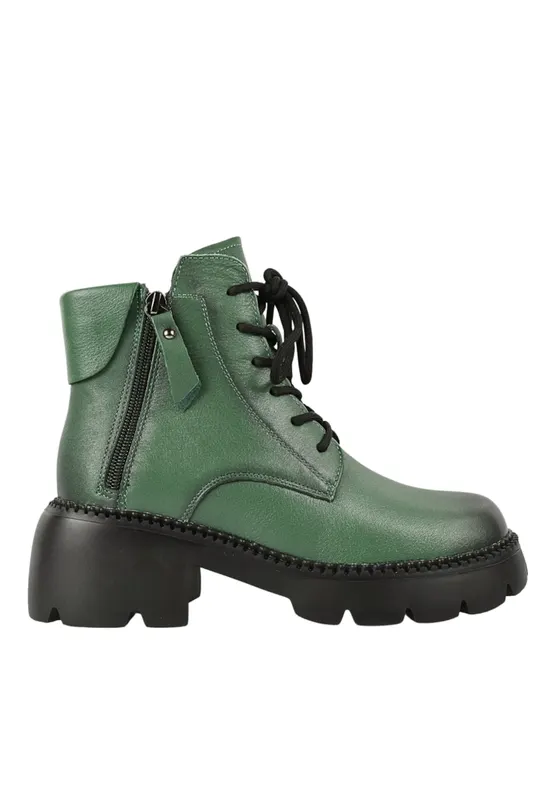 Ghete casual - dama - 8099-2 - verde - piele naturala - Verde