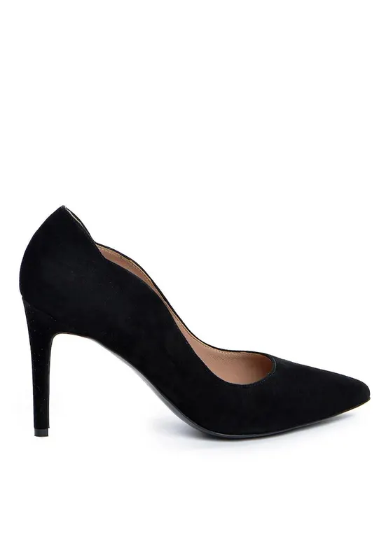 Pantofi model 1343 velur negru - Negru