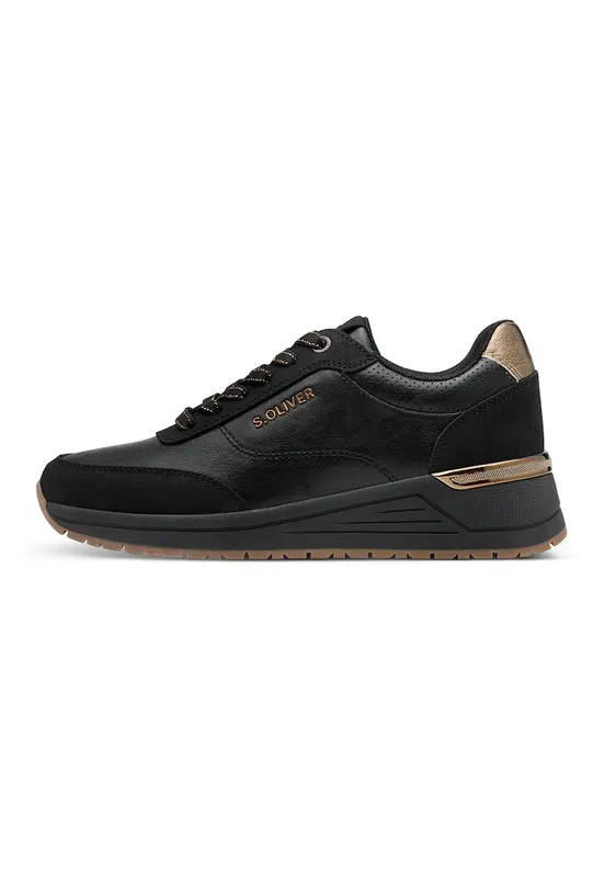 Pantofi sport wedge low cut - Negru