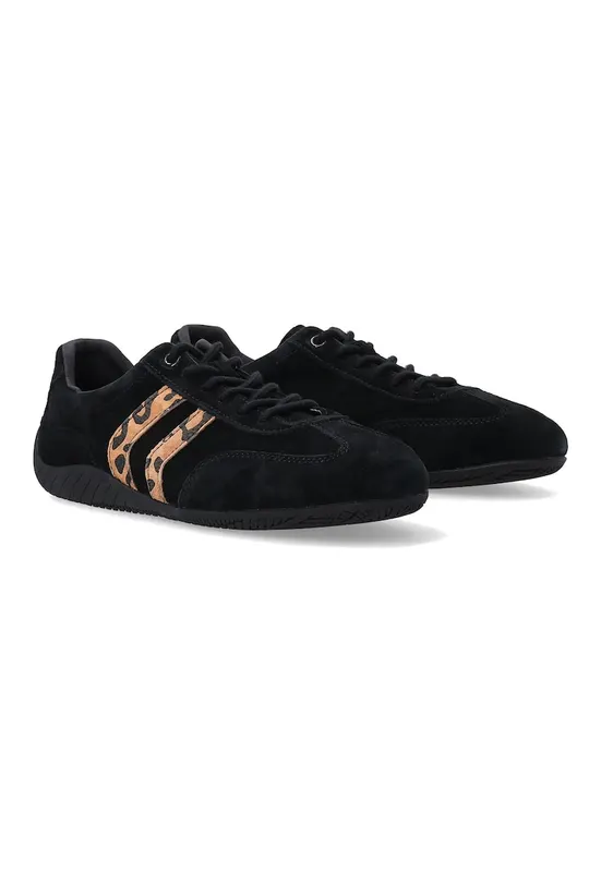 Pantofi sport din piele intoarsa - Negru