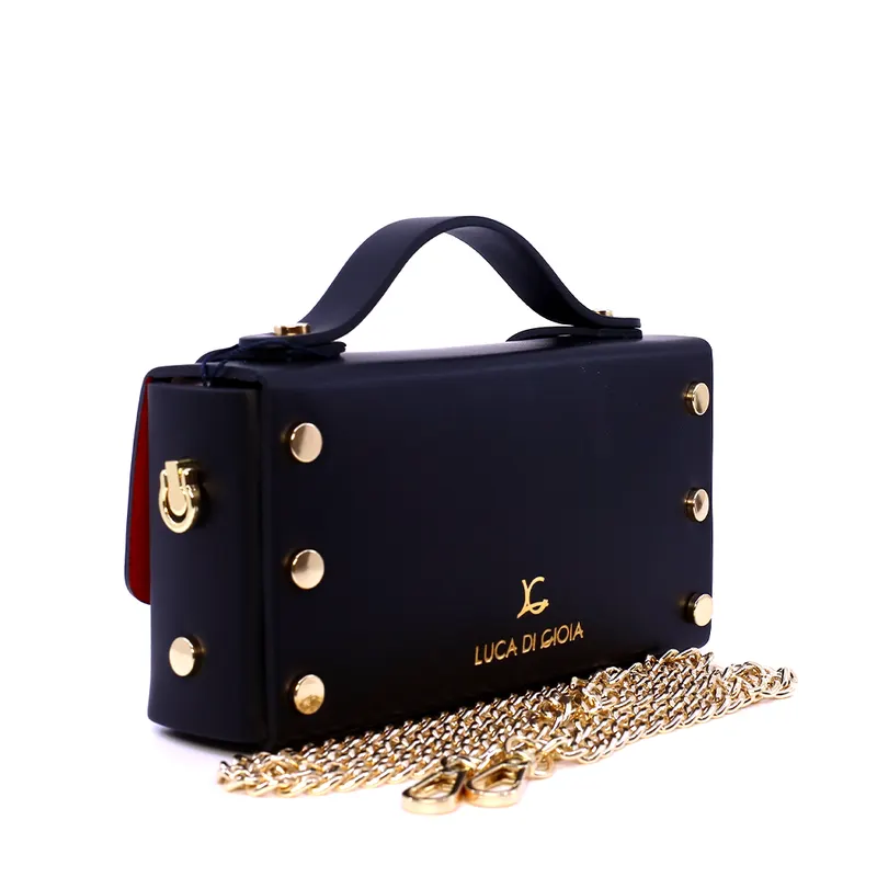Poșetă mini crossbody femei Luca di Gioia neagră din piele 144POSP3578N — imaginea 2
