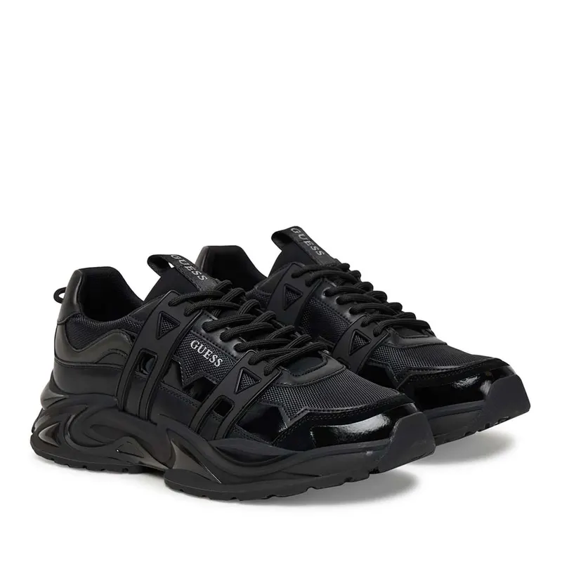 Sneakers bărbați Guess Bellu negri 920BPFMFUNOELL12N — imaginea 2