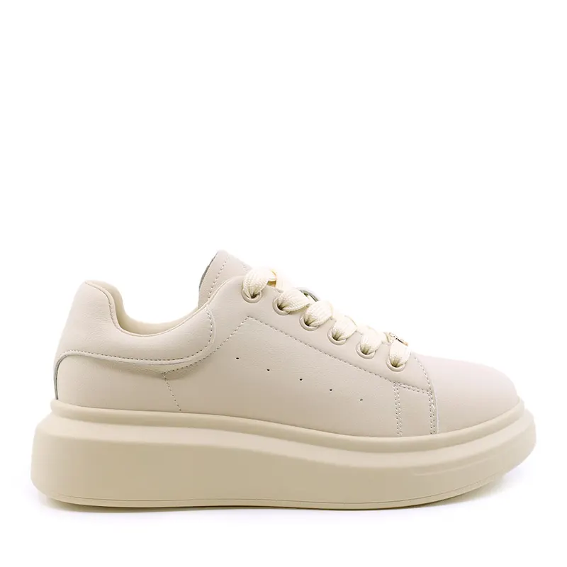 Sneakers femei bej din piele 3741dp312be