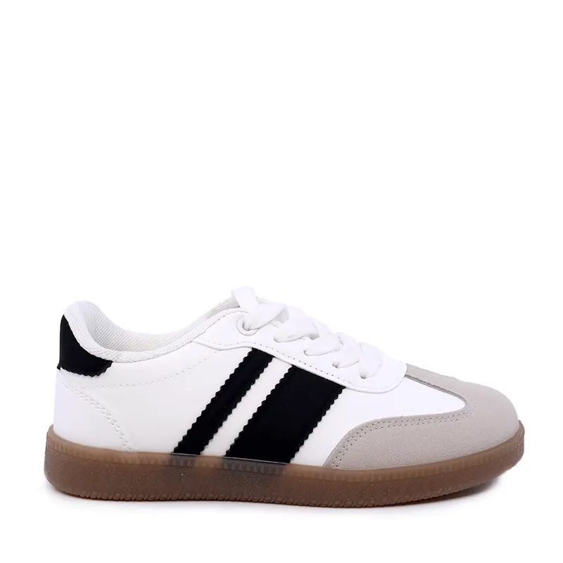 Sneakers albi cu detalii negre 1411FP0329A