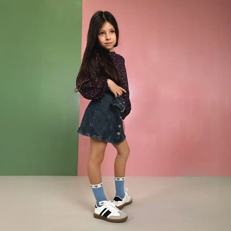 Sneakers albi cu detalii negre 1411FP0329A — imaginea 2