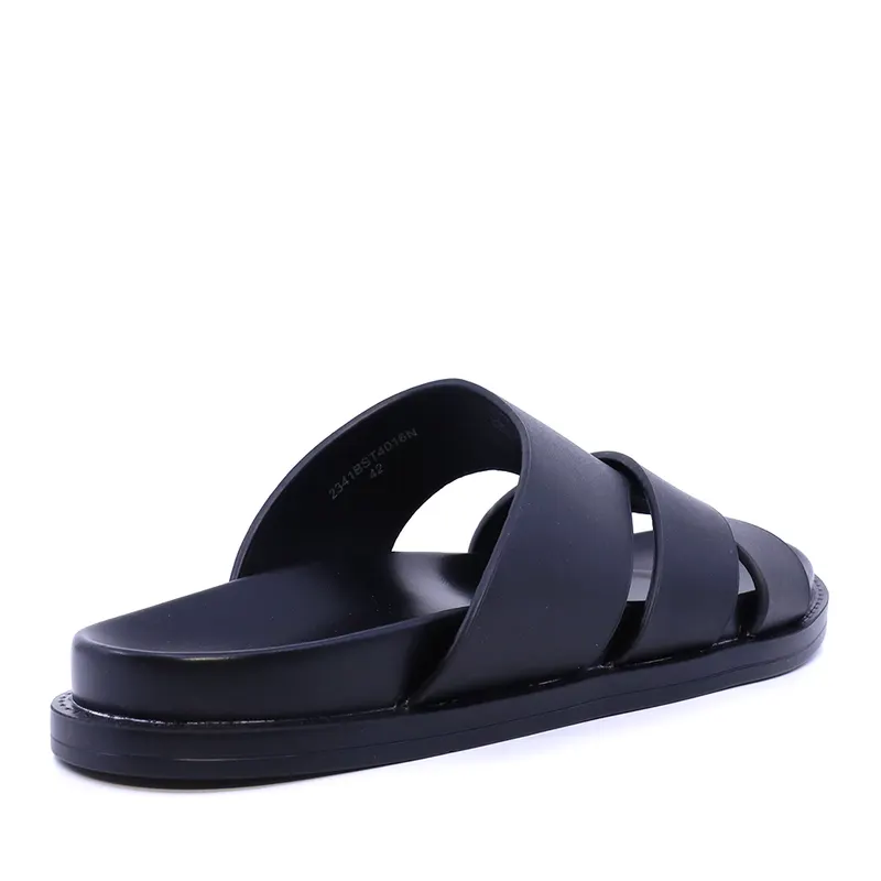 Saboți cu talpă flexibilă bărbați Thezeus negri din piele 2341BST4016N — imaginea 2