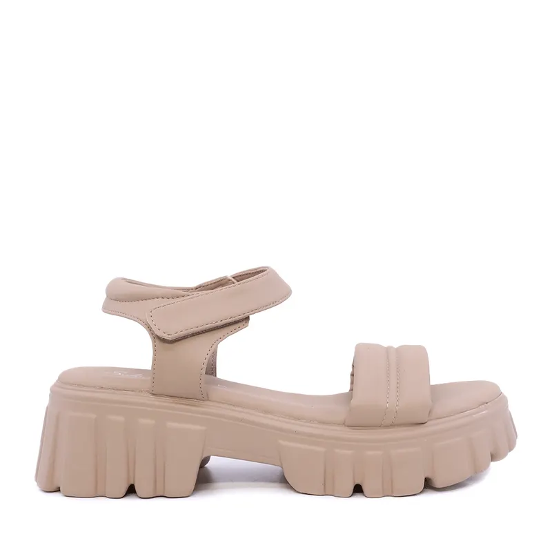 Sandale femei Solo Donna bej cu talpă înălțată 2851DS2996BE