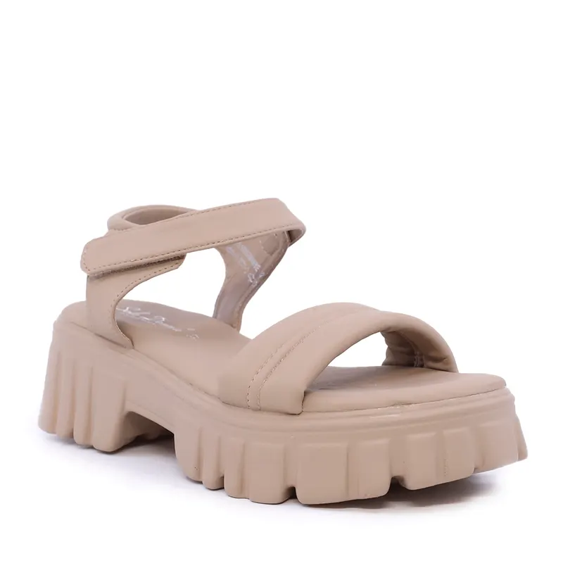 Sandale femei Solo Donna bej cu talpă înălțată 2851DS2996BE — imaginea 2