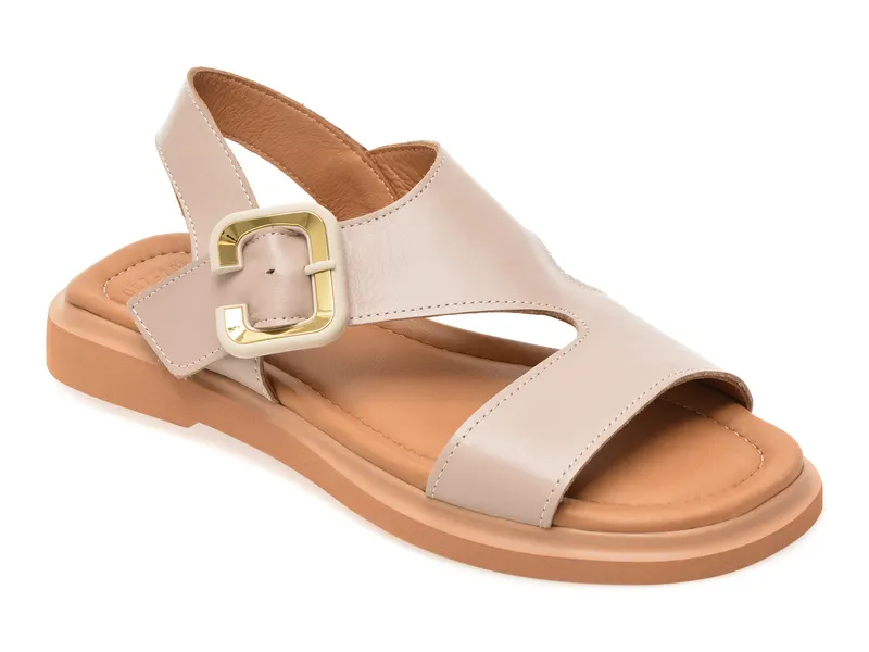 Sandale GOLD DEER gri, 22081, din piele naturala