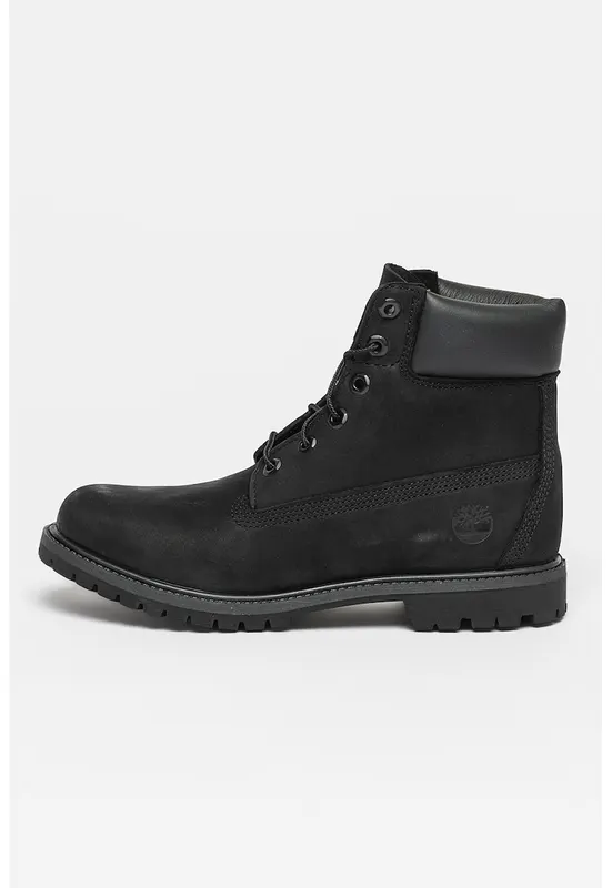 Bocanci din piele nabuc 6In Premium - Negru
