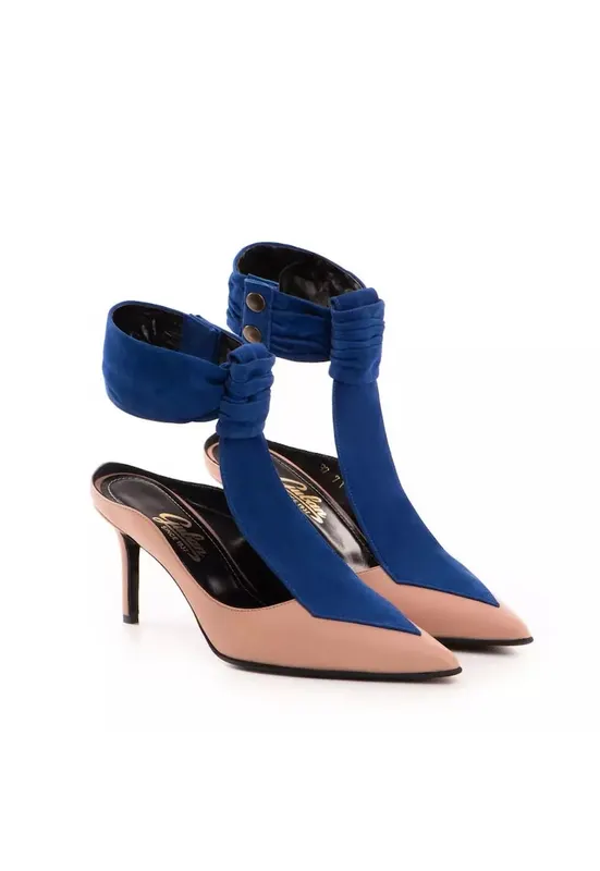 Pantofi model 1469 N nude V albastru