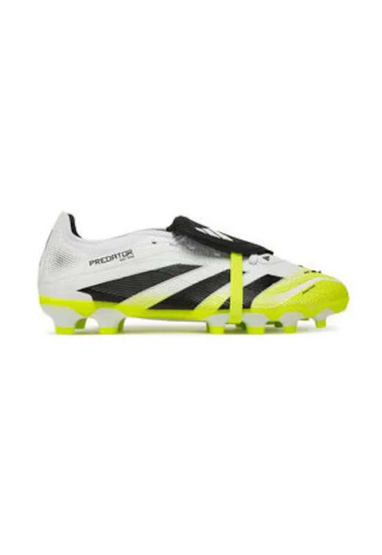 Pantofi sport de piele ecologica cu accente neon - pentru fotbal