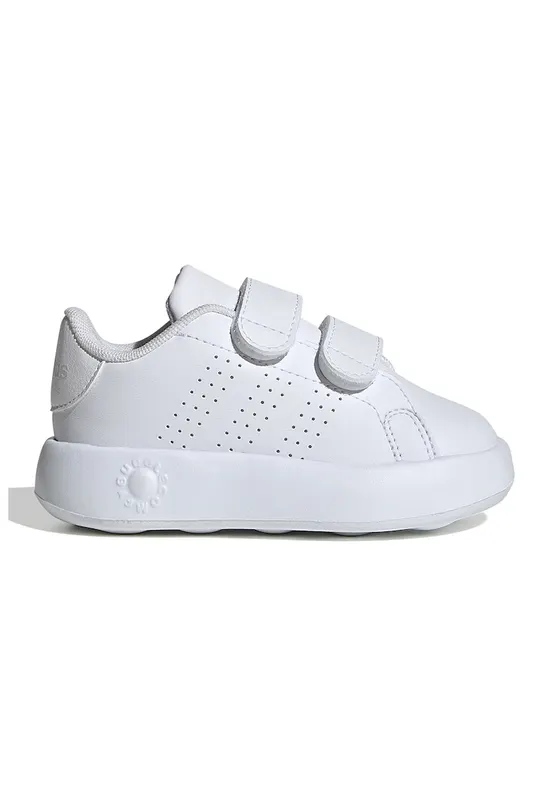 Pantofi sport de piele ecologica cu velcro Advantage - Alb optic