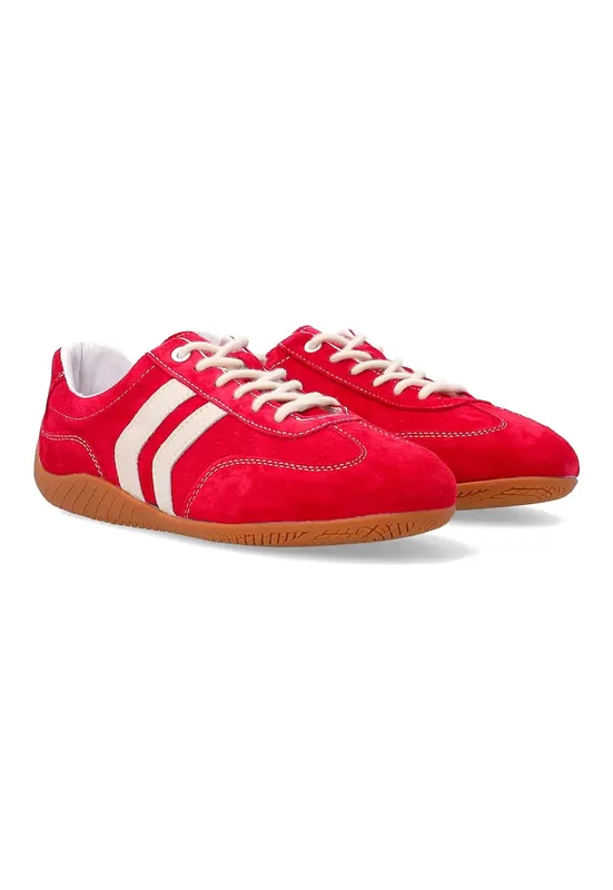 Pantofi sport din piele intoarsa - Rosu