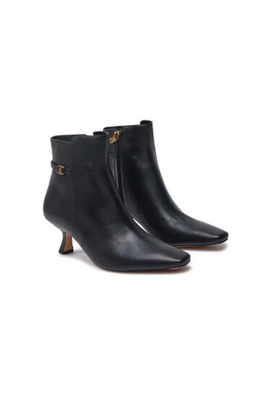 Botine dama CU234 - Piele naturala - Negru - Negru