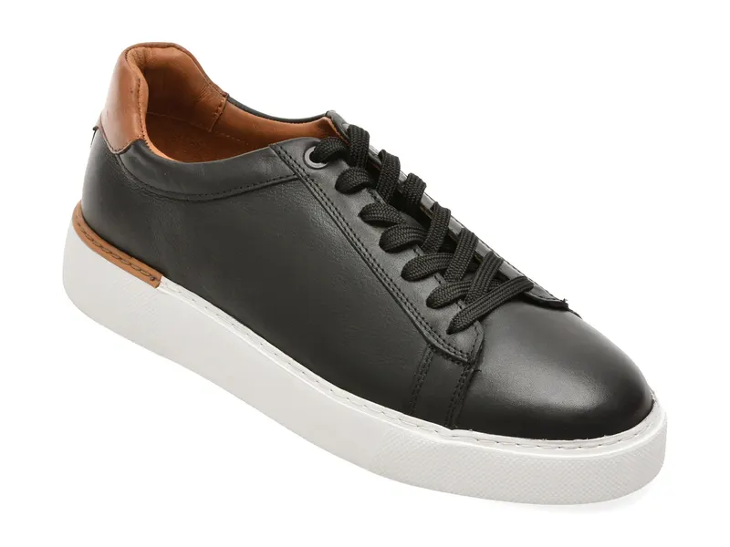 Pantofi sport negri, 26Y25, din piele naturala