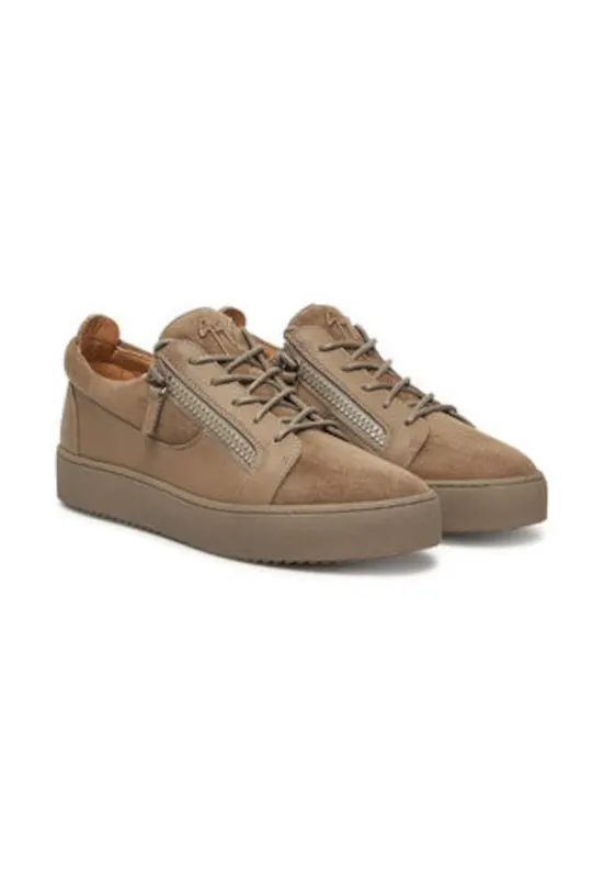 Tenisi barbatesti - 305490131 - piele naturala - bej