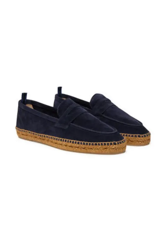 Mocasini barbati - piele naturala - albastru -