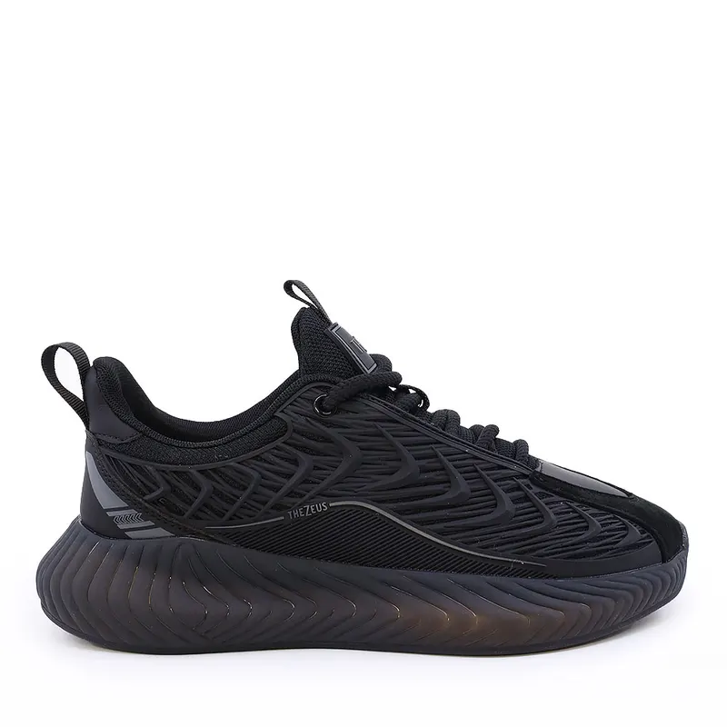 Sneakers bărbați Thezeus negri din material textil 3731bps5875vn