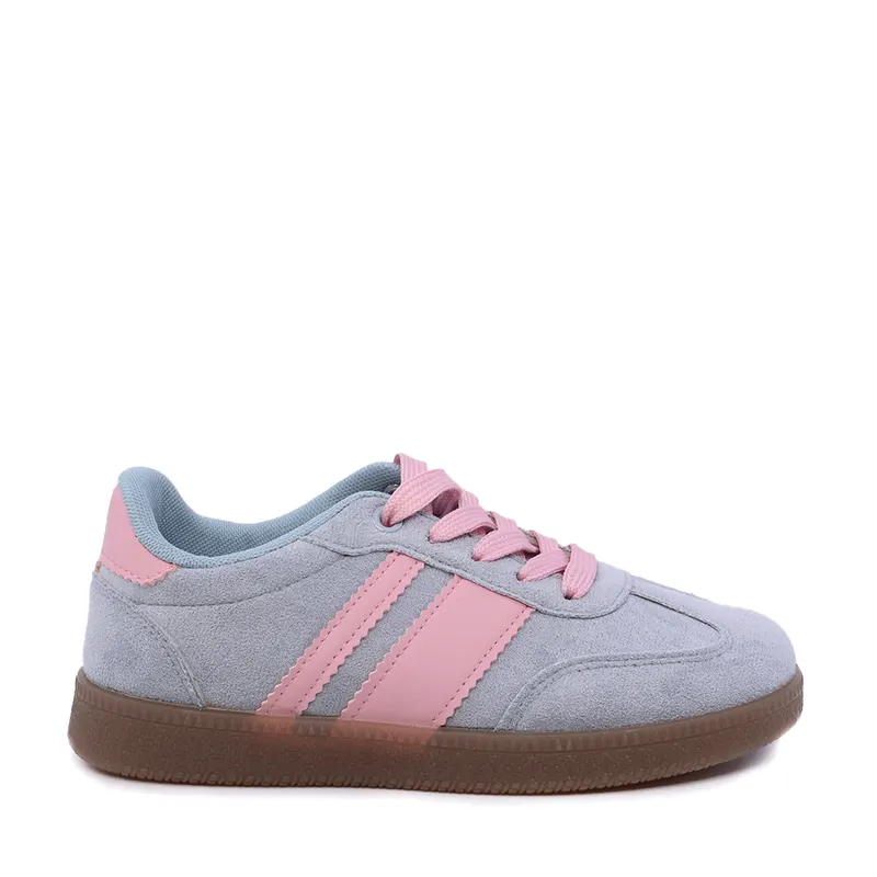 Sneakers fetițe albaștri cu detalii roz 1411FP0329VBL