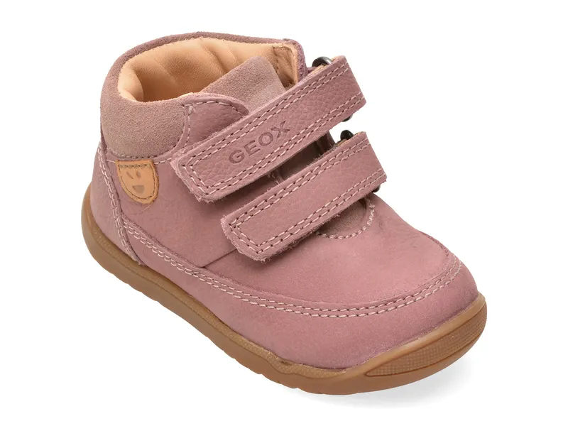 Ghete GEOX roz, B664PD, din piele naturala