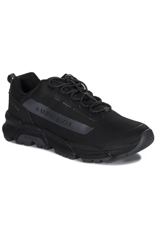 Pantofi sport Universal Sneakersy Damskie Skorzane Amphibiox - Sintetic - Negru