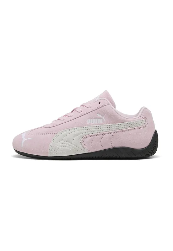 Pantofi sport unisex Speedcat OG din piele intoarsa - Alb/Roz