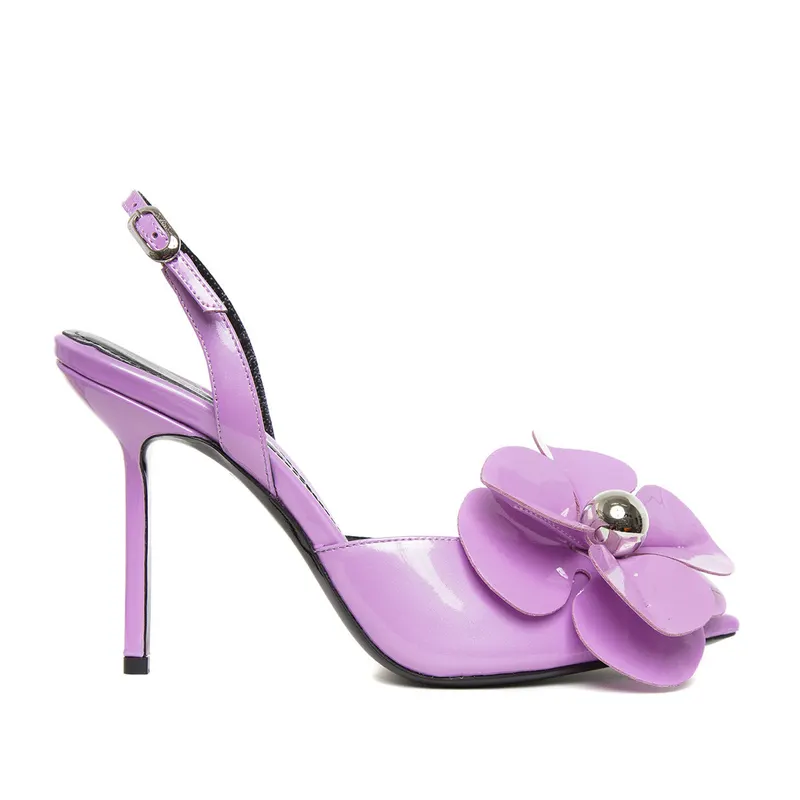 Sandale Darya Piele Lacuita, Lila - Premium Collection