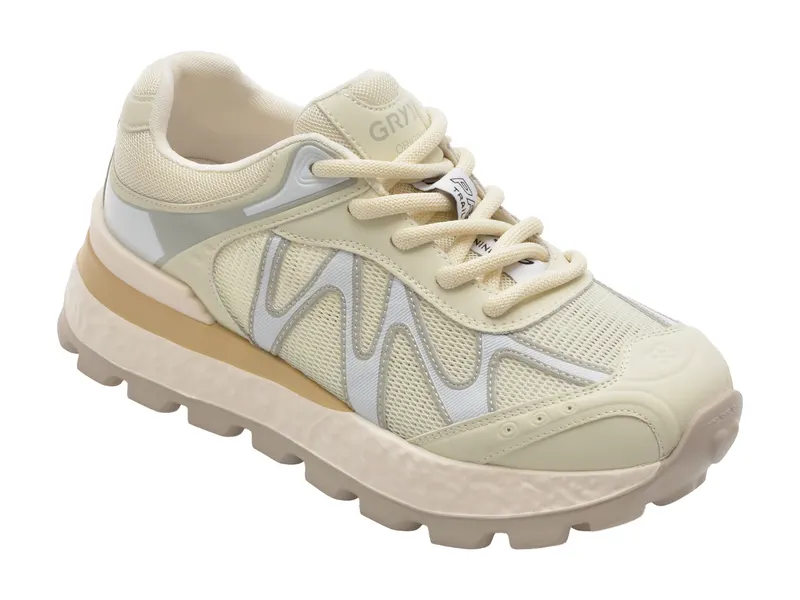 Pantofi sport bej, 508, din material textil