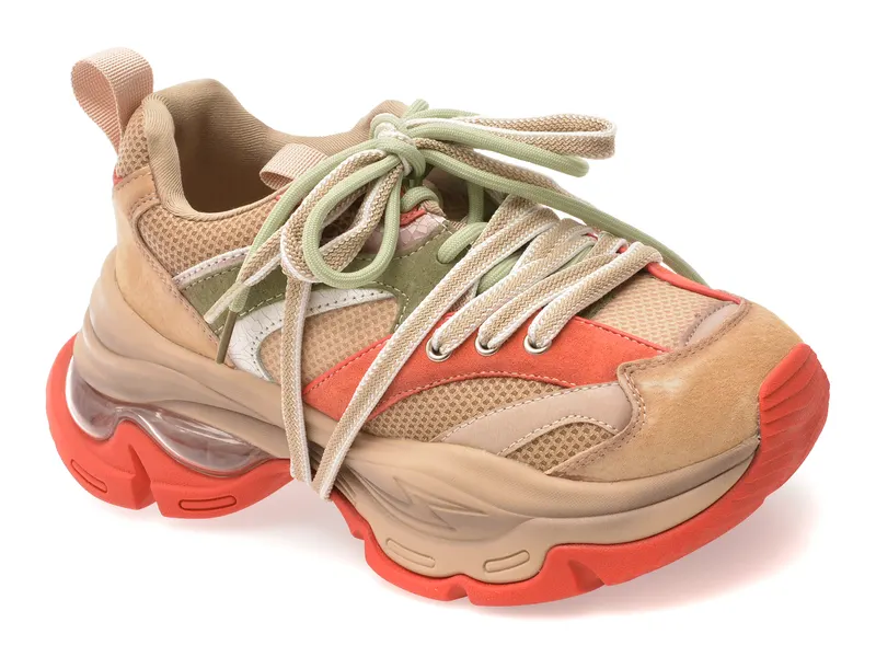 Pantofi sport bej, 798, din material textil